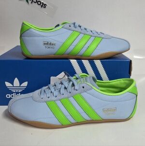 Adidas Women's Tokyo Sneakers Original Shoe Clear Sky/Solar Green JQ0582 US 9